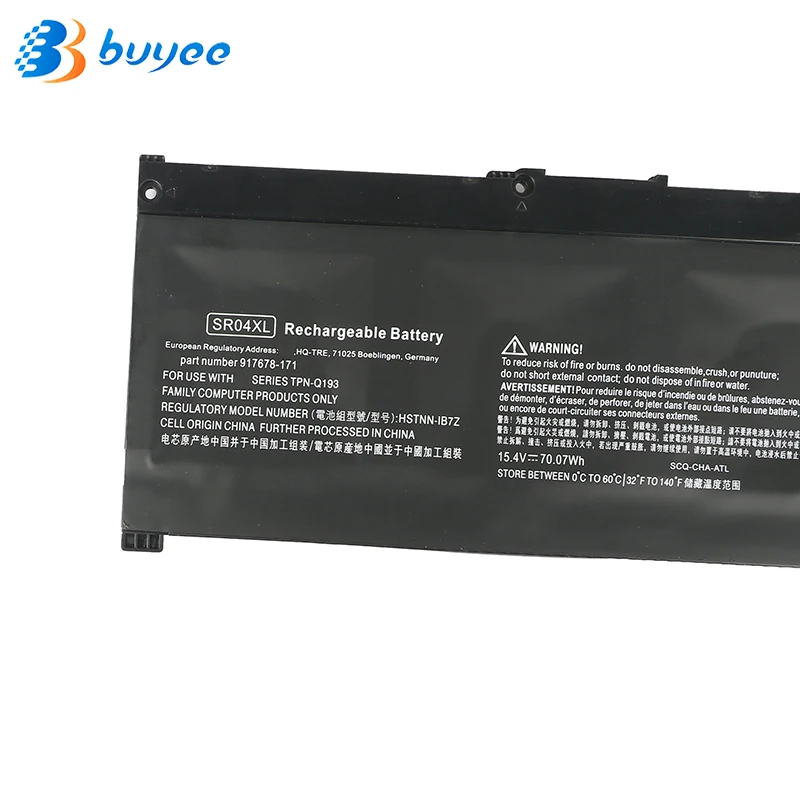 SR04XL HSTNN-IB7Z Laptop Battery For HP Gaming Pavilion 15-CX0069UR Omen 15-CE522TX 17-CB0015NM Series 15.4V 70WH HSTNN-DB7W NEW