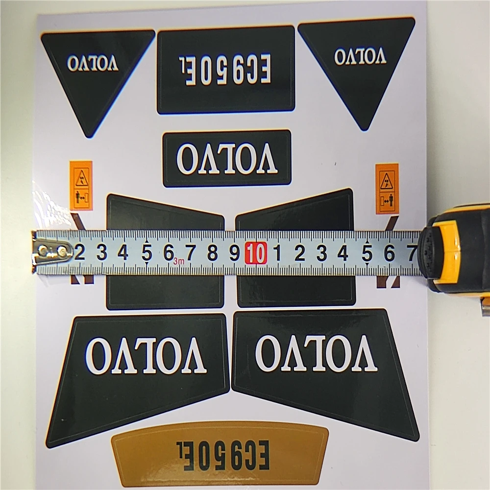 Custom Made Thicker Bigger Volvo Sticker For 1/14 Huina 1592 RC Excavator Model Better Quality Better Design