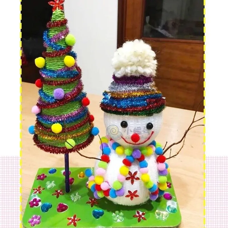 10-30mm Colorful Flashing PomPom Ball for Children DIY Craft Supplies Handmade Creative Decoration Material PomPom 10-20g