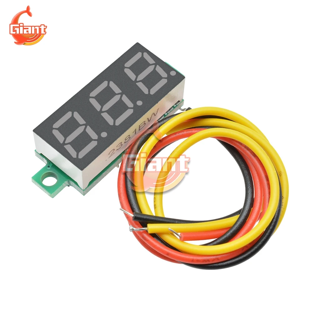 0.28 inch DC 0-100V Mini Voltmeter Meter LED Digital Display Volt Voltage Tester Fine Adjustment Voltage DC 5V 12V 24V 36V 48V