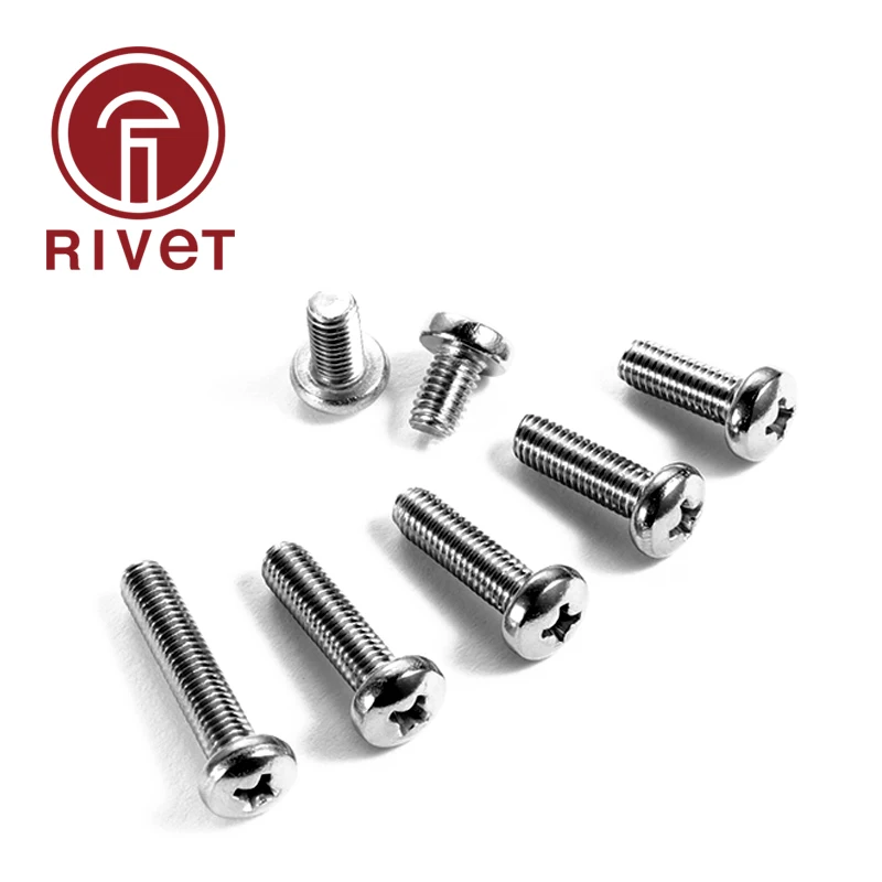 304 A2-70 GB818-85 DIN ISO 7045 M10 Cross Recessed Pan Head Screws Stainless Steel Machine Screw Philips Wood Screw 50/100 PCS