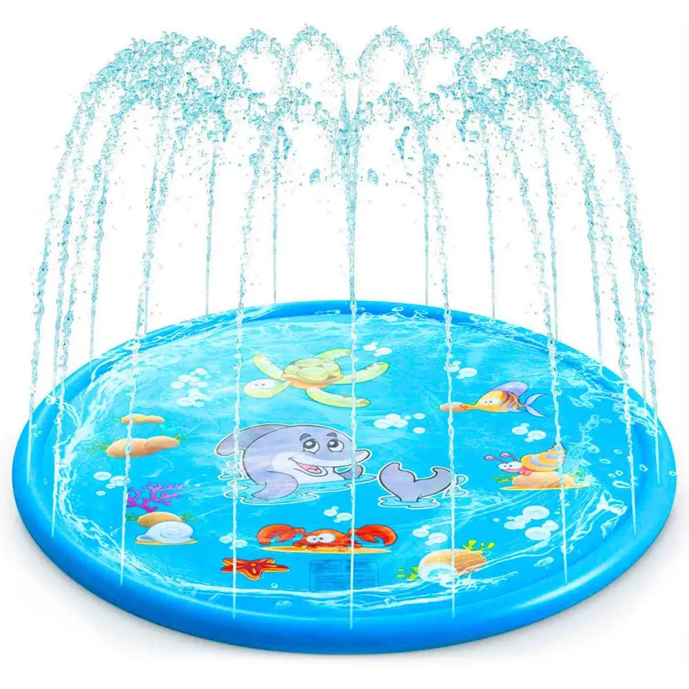 Water Sprinkler Pad Kids Summer Outdoor Water Toys Wading Pool Splash Play Mat for Toddlers Baby Water Play Mat for Boys Girls