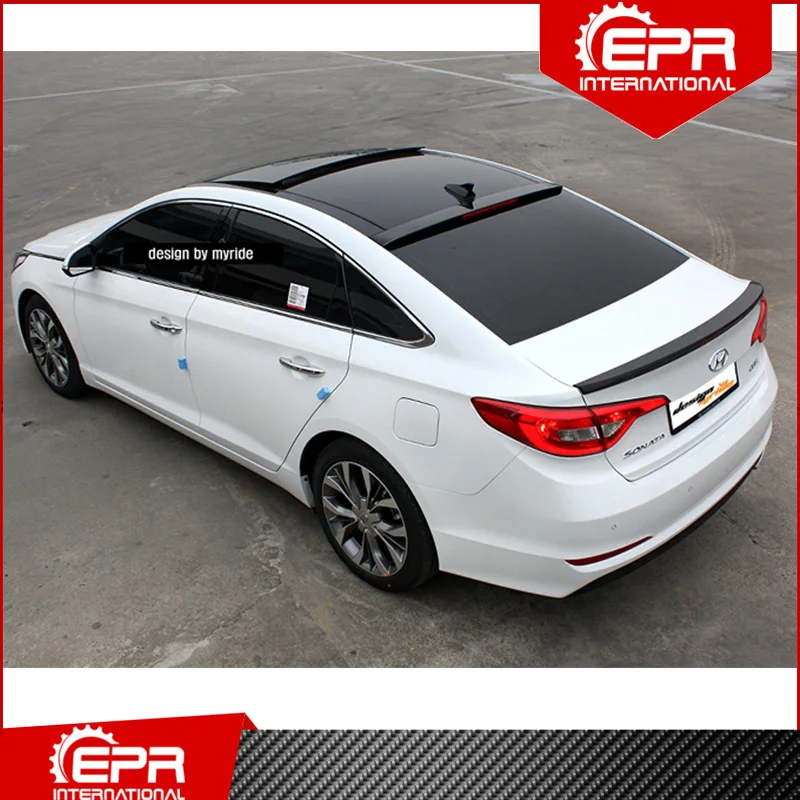 For Sonata LF 9th Glass Fiber Spoiler Racing Part Tuning For Sonata LF FRP Trunk Wing Lip Trim Body Kit