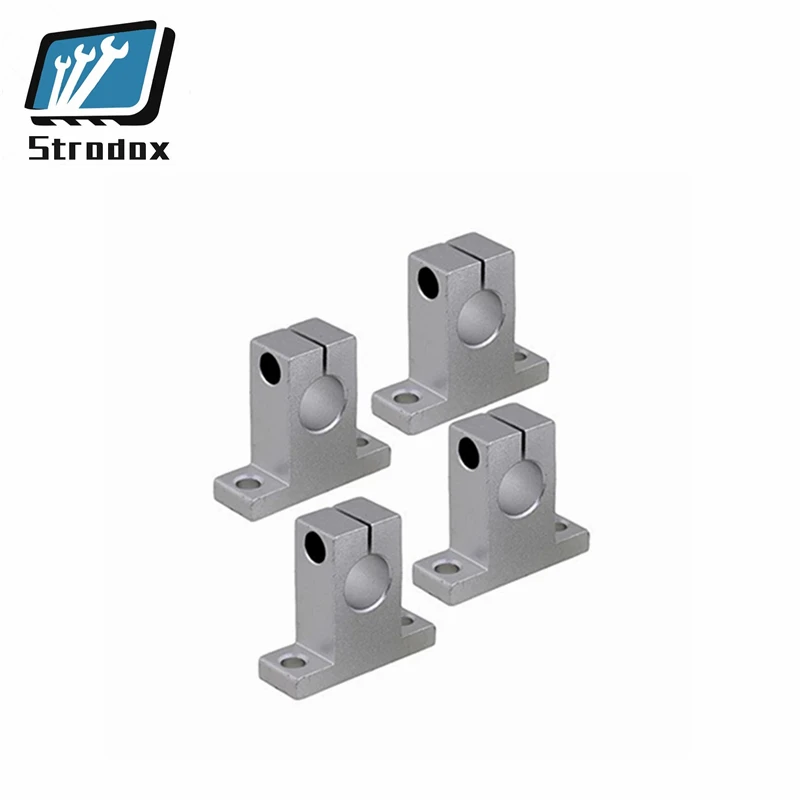 

10 pcs Bearing linear optical axis bracket rail slider moving rod Fixed bracket aluminum alloy flange bearing support SK8 SK10