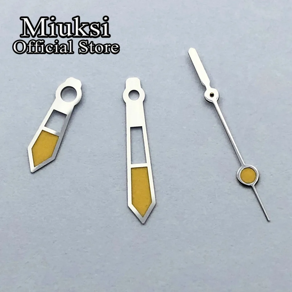 Miuksi silber blau uhr hände grün leuchtende hände fit NH35 NH36 ETA 2824 2836 Miyota 8205 8215 821A Mingzhu 2813 3804 bewegung – Detail 7