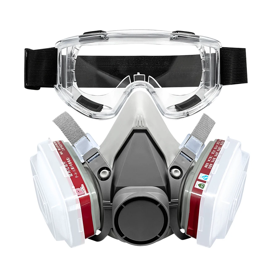 6200 Gas Respirator Half Face Dust Mask Painting Spraying Organic Chemical Filter 5N11 Work Safety Goggles for mine welding