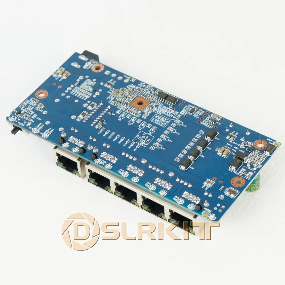 DSLRKIT Gigabit ทั้งหมด5พอร์ต4สวิตช์ PoE + 802.3at Power Over Ethernet