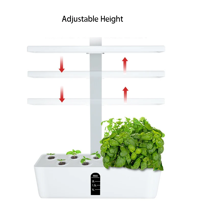 Smart  Hydroponics Growing System With Led Grow Light Indoor Automatic Timer Garden Planter Nursery Pots For Home Kitchen