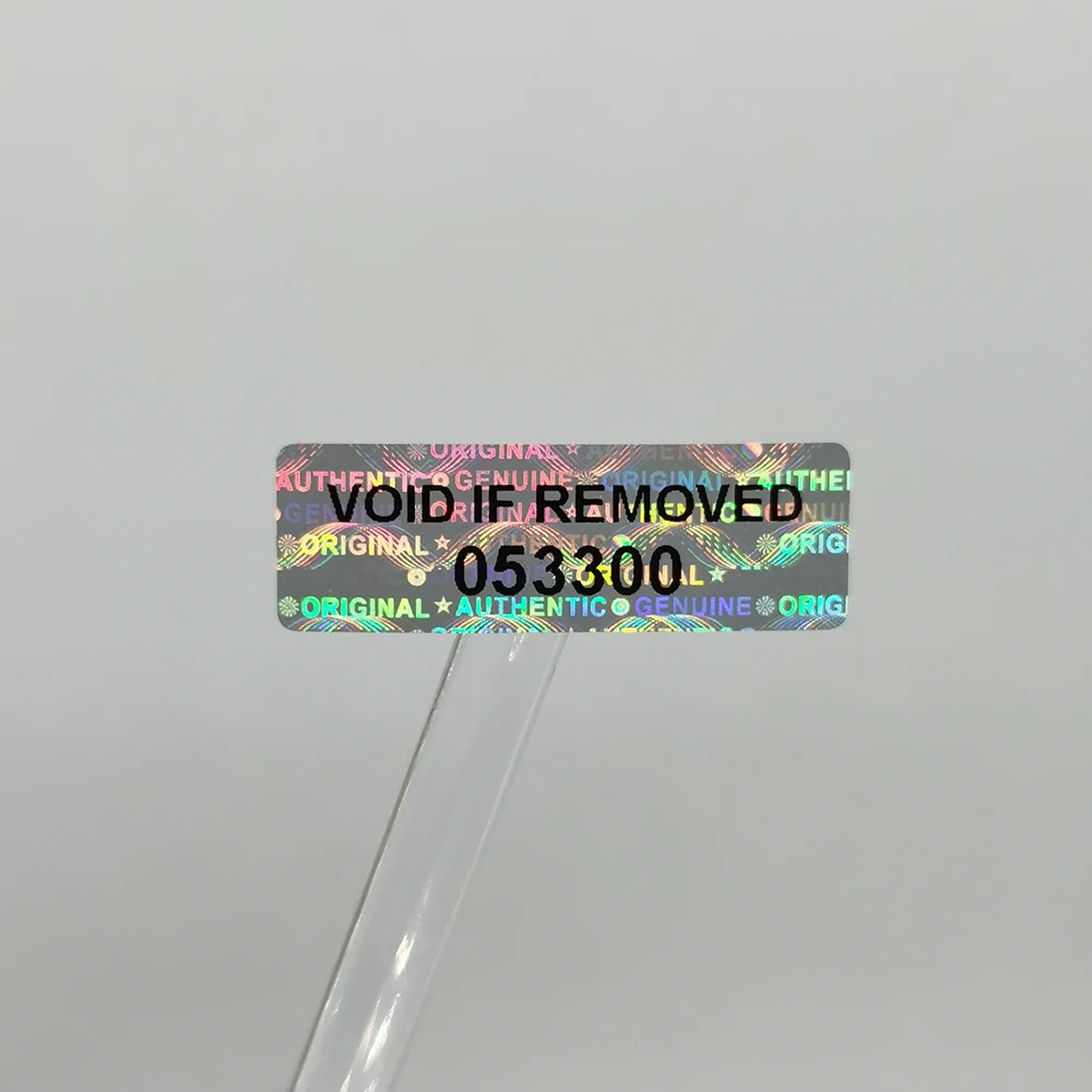 Hologram Garantie Vervalt Sticker, Tamper Proof Afdichting Label, Serienummer Logo Kan Worden Aangepast, 1000Pcs 30Mm X 10Mm