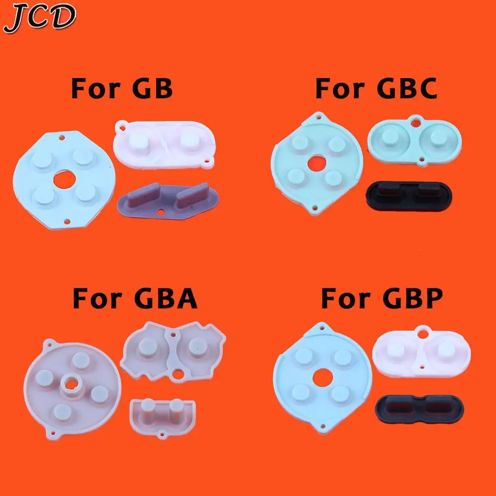 

JCD 10set Rubber Conductive Buttons A B D pad for GameBoy GB GBA GBC GBP GBA SP Silicone Start Select Keypad Repair parts