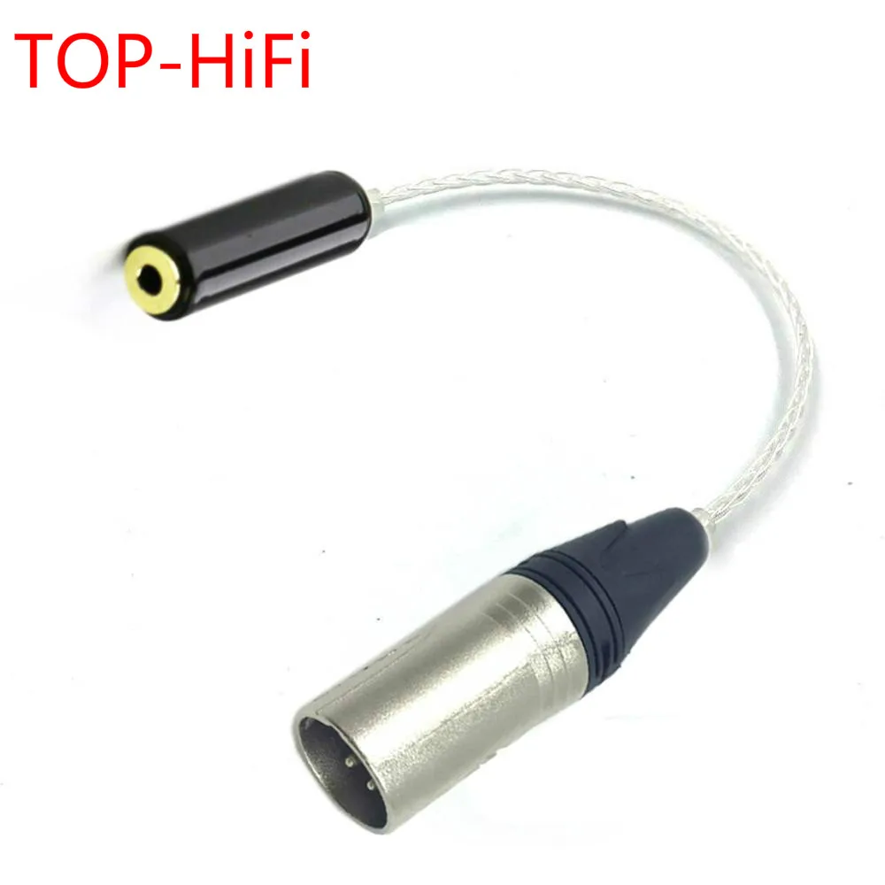 

TOP-HiFi 8cores Silver Plated 4pin XLR Male to 2.5mm Trrs Balanced Female Cable 2.5 to XLR Balacned Audio Adapte Connector