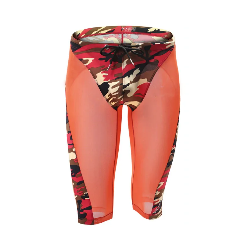 Mesh Boxers Camouflage Men Underwear Elastic Waistband Breathable Sport Boxer Bodybuilding Skinny Boxershort Baselayer Tights
