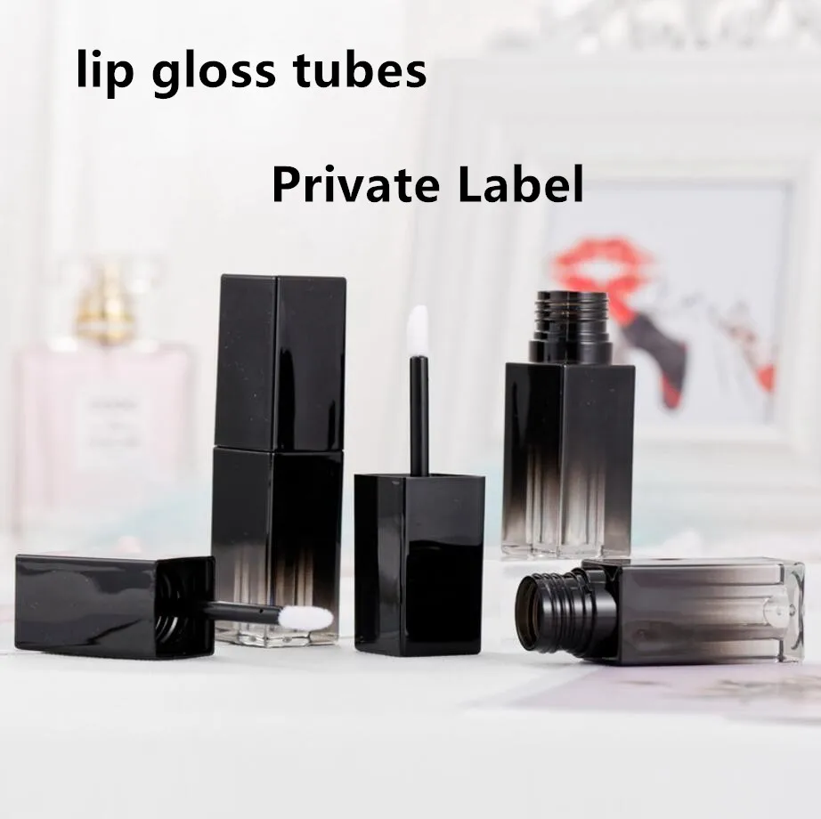 wholesale empty refillable custom labels 3ml 5ml 10ml plastic mini lip gloss tube containers packaging