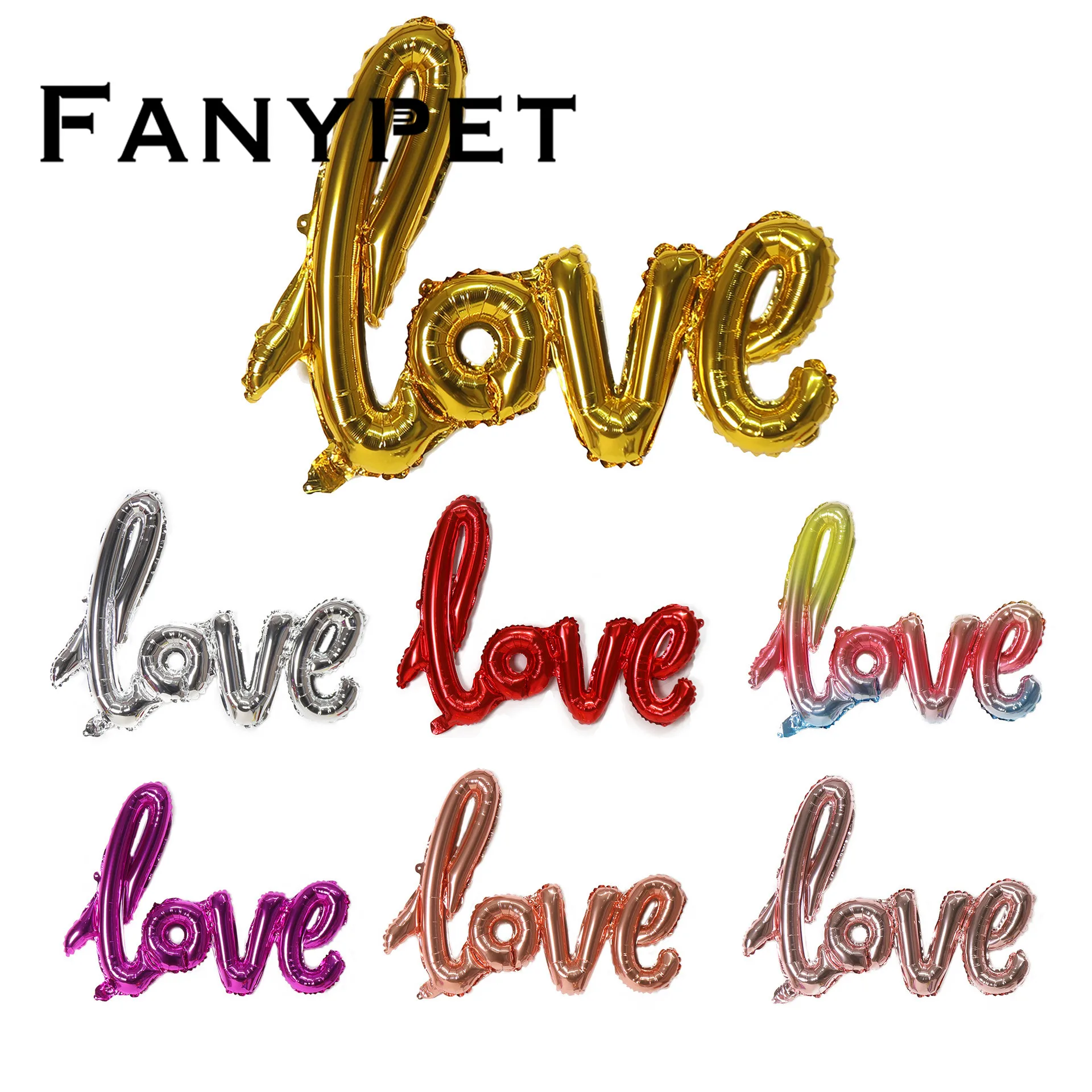 50pcs Mini Ligatures Love Letter Foil Balloon Anniversary Wedding Valentines Birthday Party Decoration Champagne Cup Photo Props