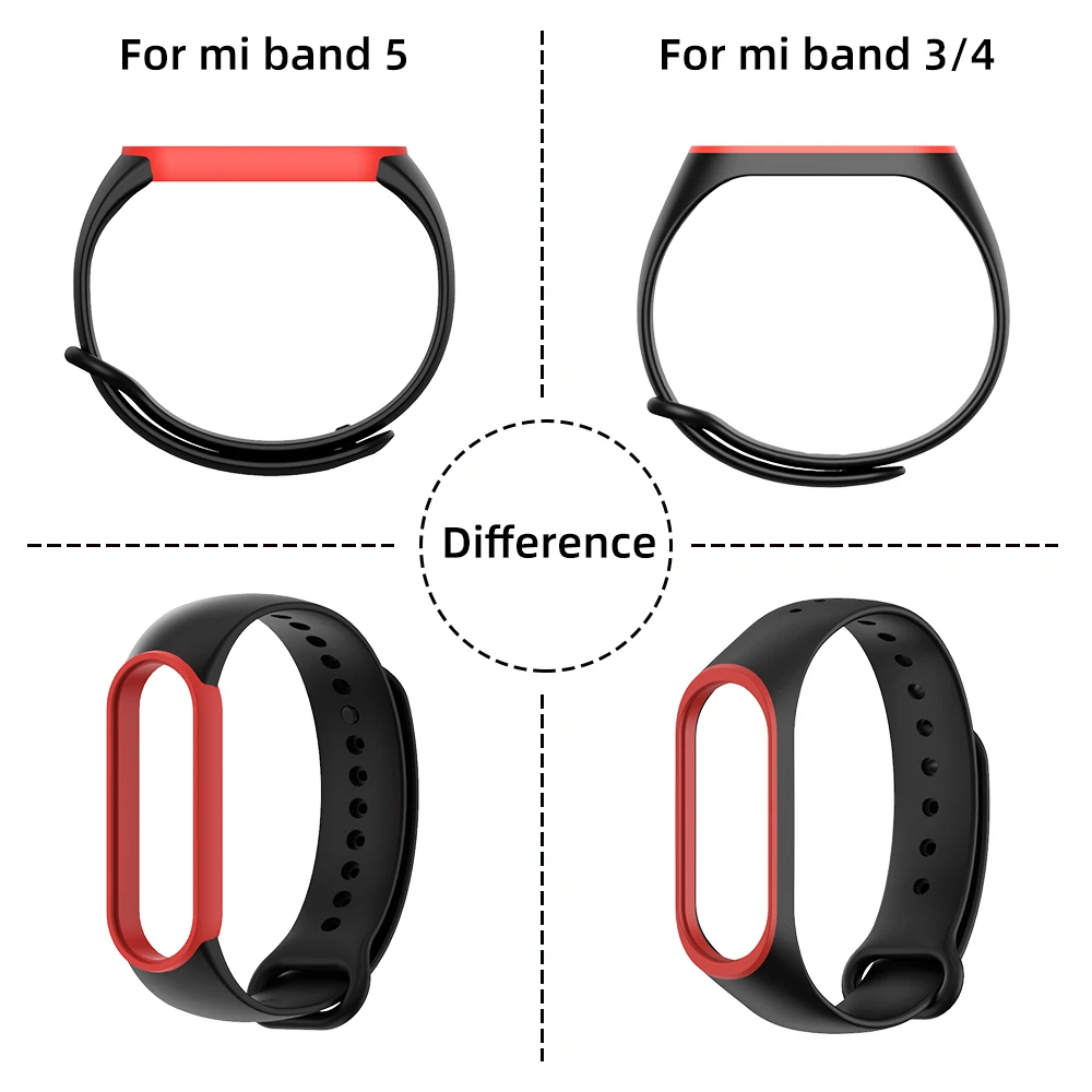 Strap for Mi Band 7 6 5 4 3 Bracelet Mi Band 5 Wristband Silicone for Miband 6 Strap Waterproof Xiomi Pulseira Correa