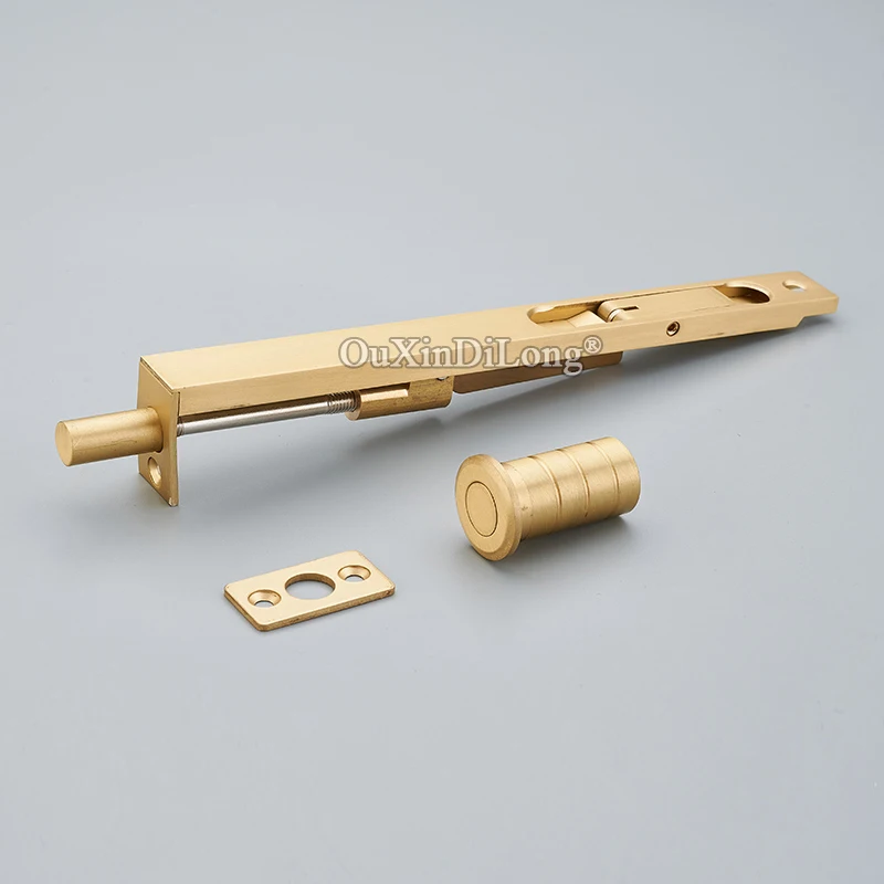 High Quality 2PCS Luxury Brass Security Door Bolts Lever Action Flush Slide Door Latch Bolts 6Inch/8Inch/10Inch/12Inch/16Inch