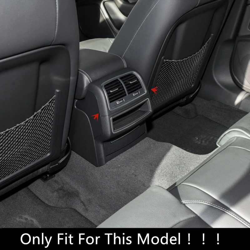 Rear Air Conditioner Outlet Decoration Frame Cover Trim Carbon Fiber For Audi A6 C7 A7 2012-18 Car Styling Interior Accessories