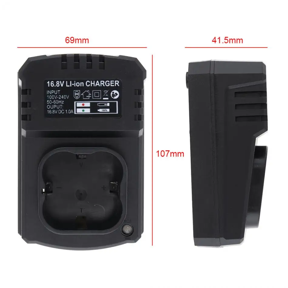 Cargador recargable de batería de litio portátil, fuente de alimentación para destornillador eléctrico, 80 /100cm, cc 12V, 16,8 V, 25V, EE. UU./UE,