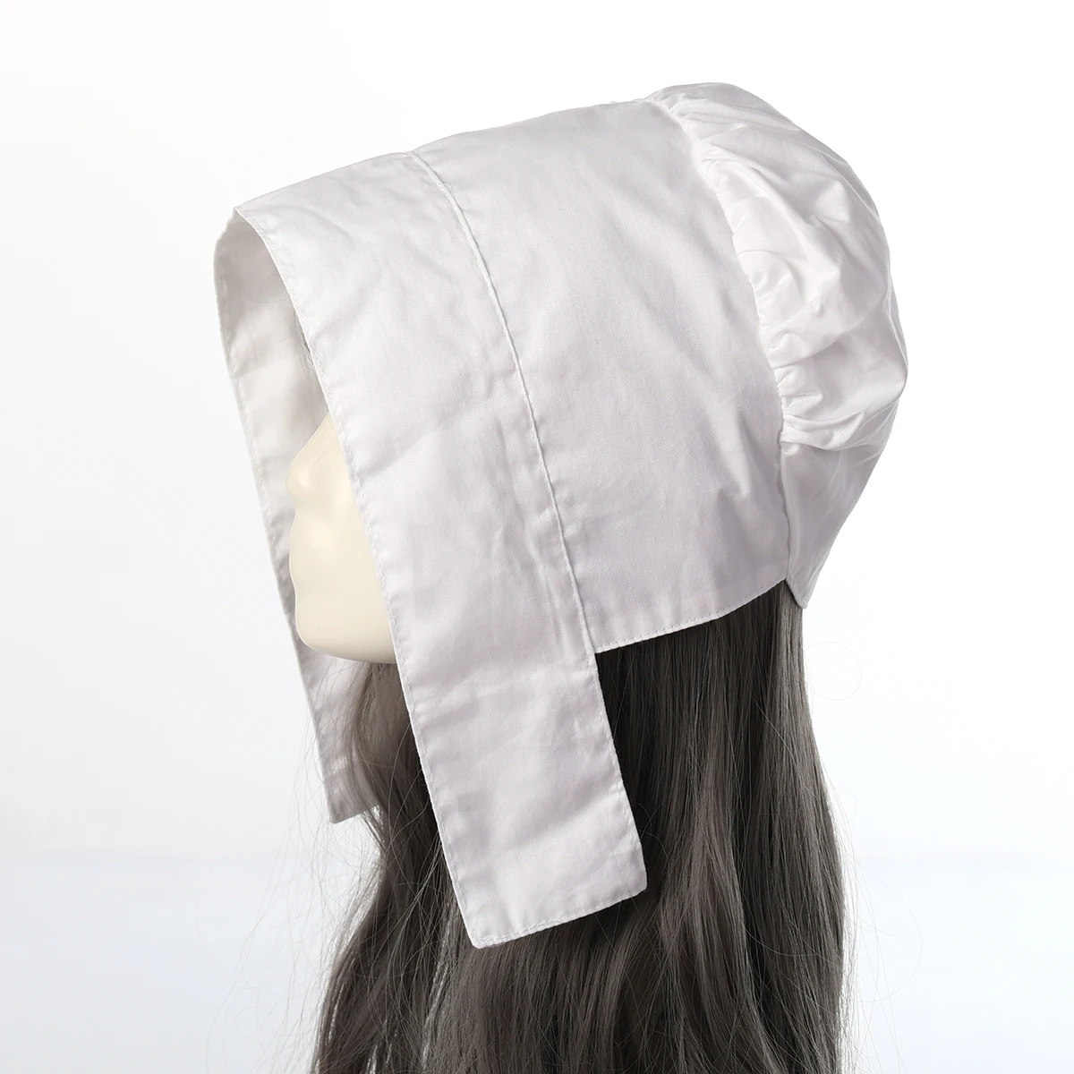 White Cotton Maid Cosplay Hat Headpiece Bonnet BNT