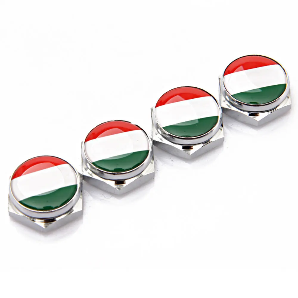 1 Set Laser Engraved Italy Italian Flag Silicon Surface Zinc Alloy Metal Cap  Screw for Car License Plate Frame