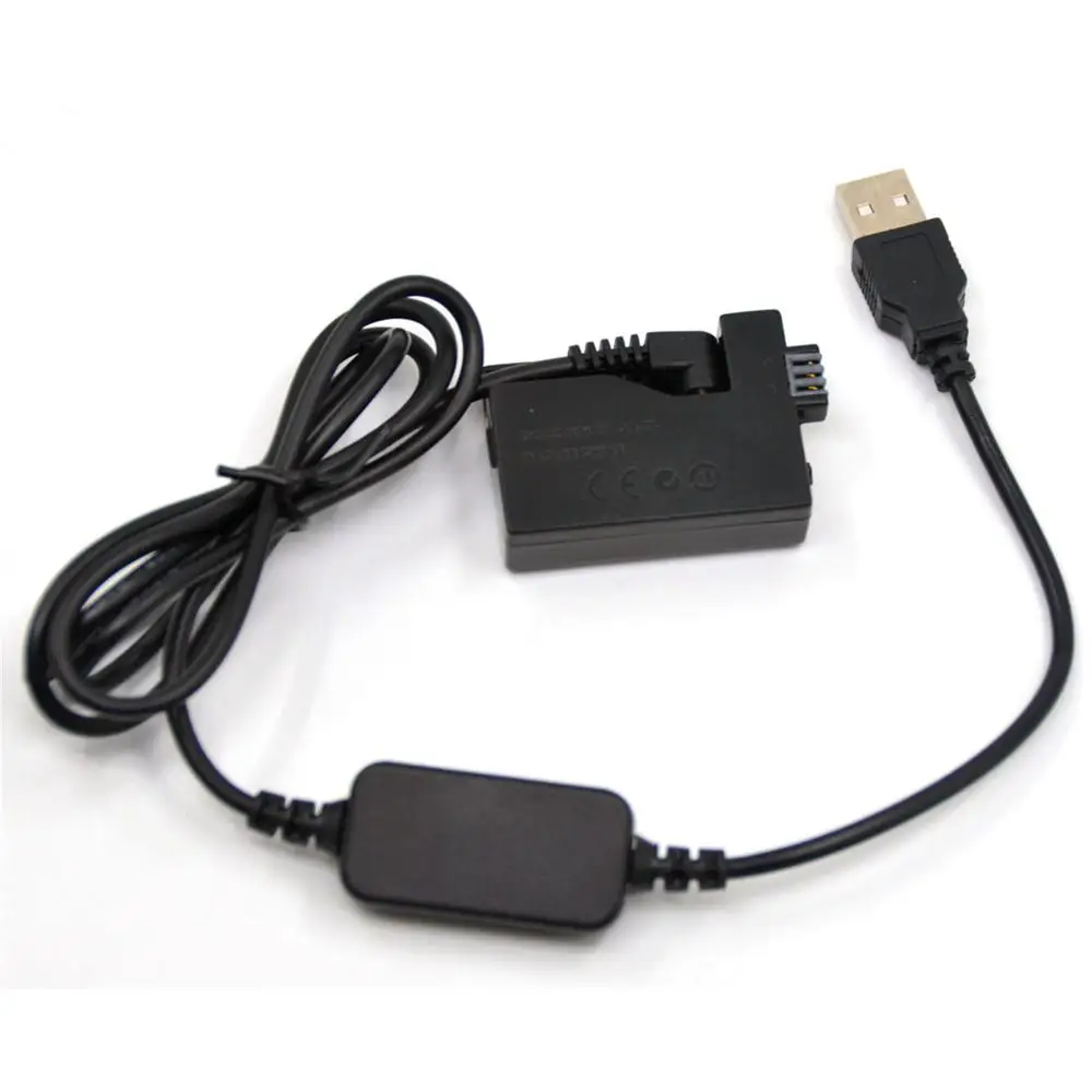 Power Bank 5V USB Cable Adapter + LP-E5 LPE5 dummy battery DR-E5 DC Coupler for Canon EOS 450D 500D 1000D XS XSi T1i