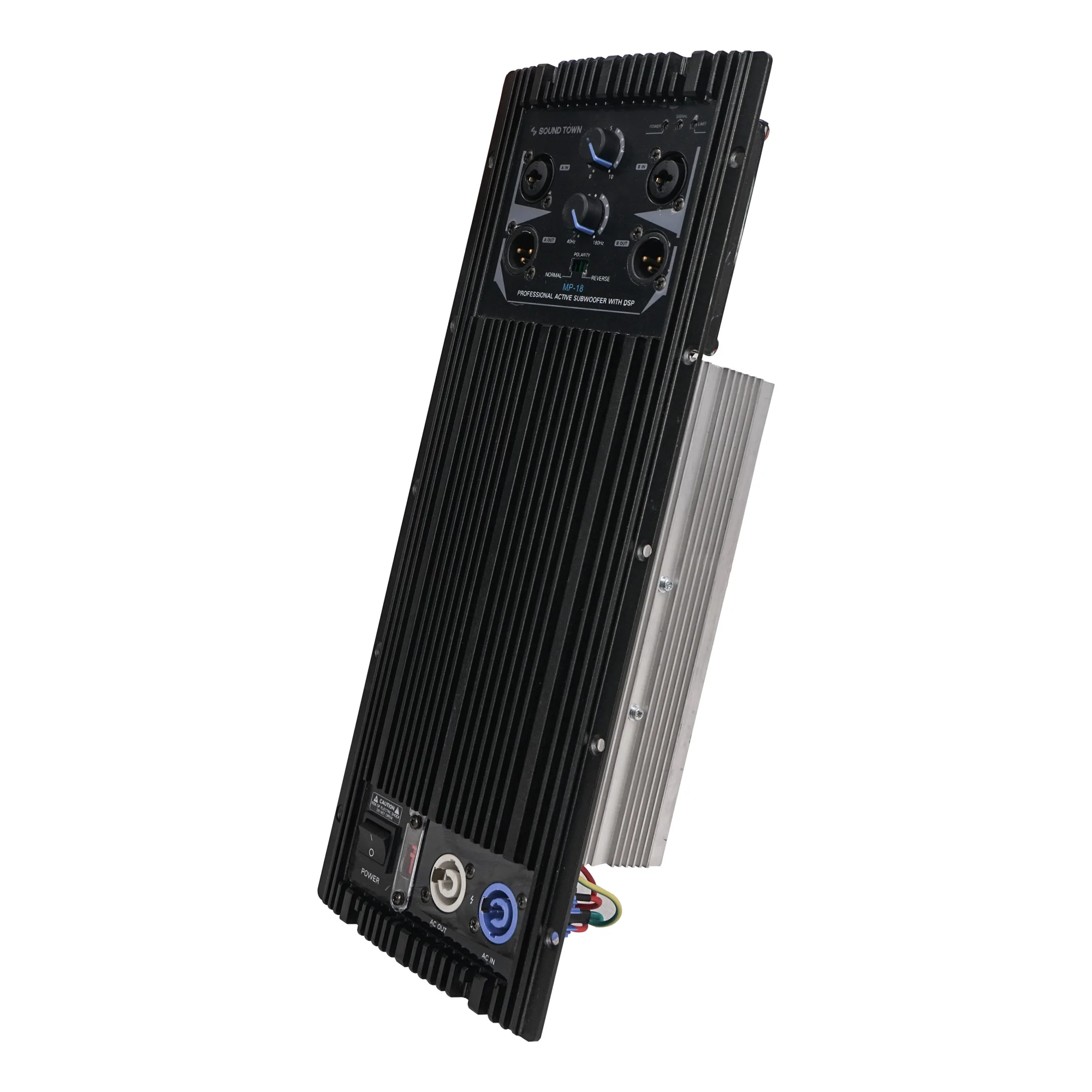 Усилитель пластины Sound Town Class-D для шкафов сабвуферов PA DJ, 800 Вт RMS, W/LPF (STPAS-1000DSP)