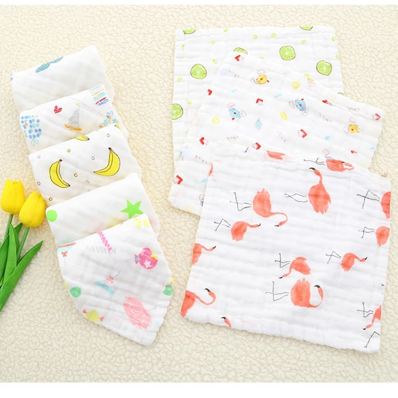 Gant de toilette en mousseline pour bébé, 10 pièces, gaze de coton, serviette pour le visage, mouchoir pour nouveau-né