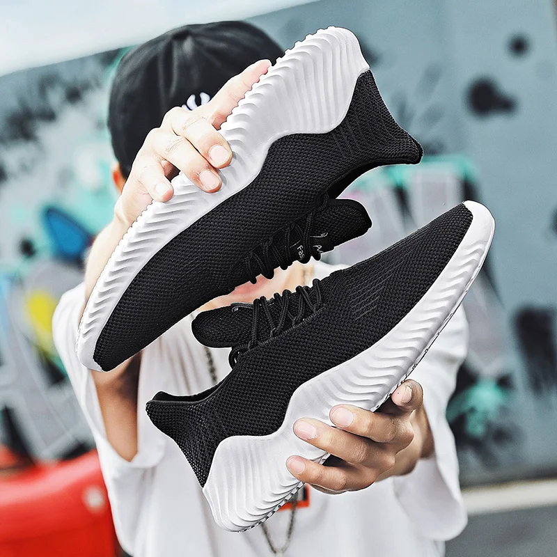Vulcanized Shoes Men's Sports Shoes 2021 New Men's Casual Shoes Spring Mesh Light Breathable Men's Sports Shoes Large Size 48