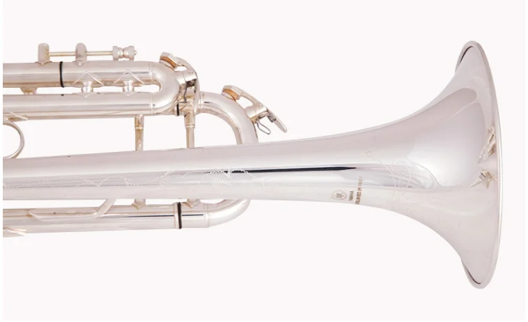 Made in Japan 8335 Silver Plated Small Trumpet Pipe Bb Flat Instrument Brass Strudents Bb Trompeta