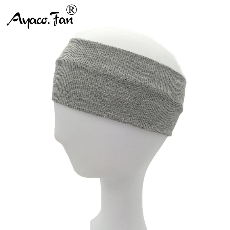 New Solid Knitted Headband for Women Girls Autumn Winter Sport Yoga Sweat Uptake Headwear Elastic Hairbands Hair Accessories