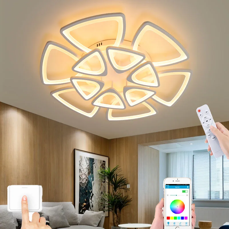 

New Smart Remote Control LED Ceiling Lamp Bedroom Chandelier Modern Dimming Living Room Hall Study Room Lighting Ceiling Lights