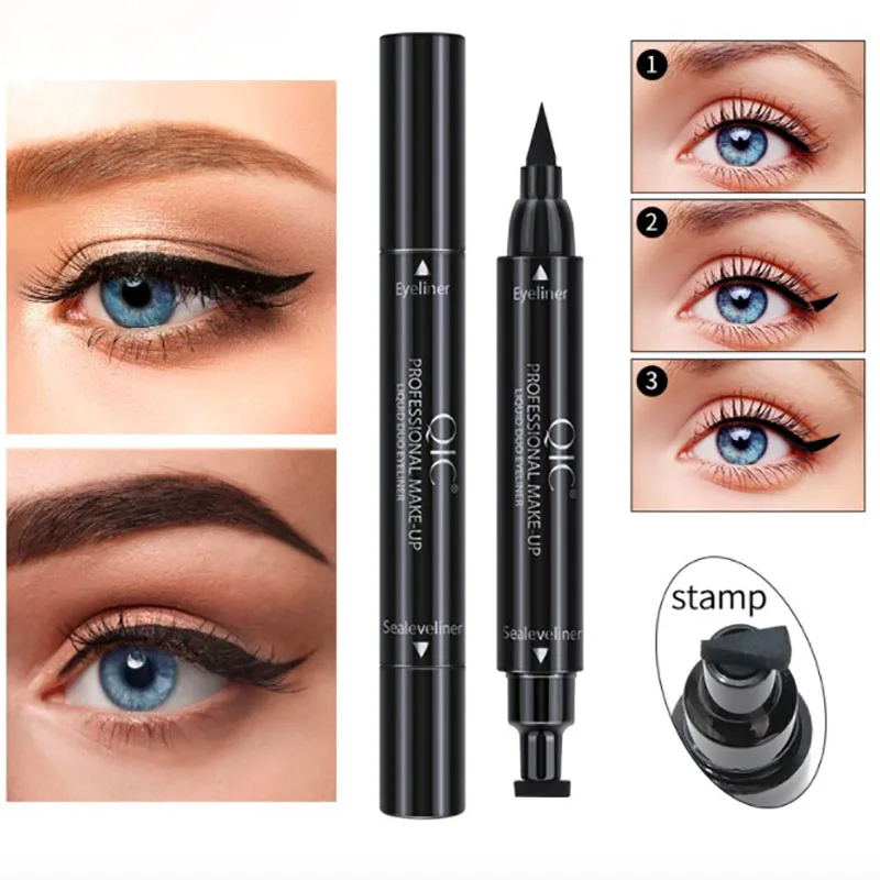 

Black Water Activated Eyeliner Liquid Waterproof Eye Liner Stamp Eyerliner Eyliner Lapis Stempel Delineador Liquido Eyleliner