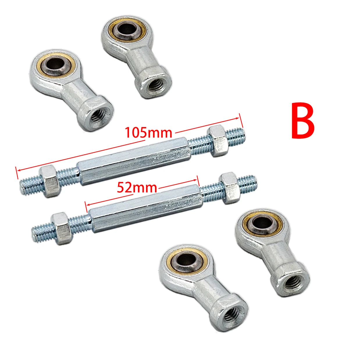 80-240mm Steering Tie Rod Kit Ball Joint M8 Ball Joiner Bolt Tie Rod For Electric Mini Kids ATV Go Kart Buggy Quad Dirt Pit Bike