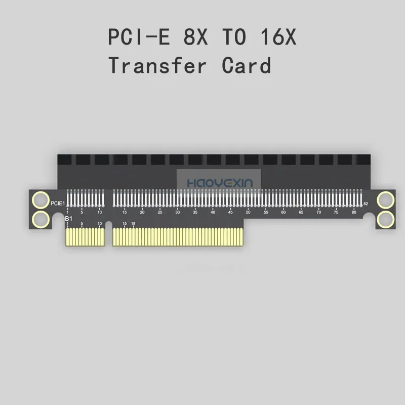PCI-E1X to 16X PCI Express Riser Card 4X to 16X Video Card Adapter Card X8 to X16 PCI-E Riser Card Left Slot Adapter for 1U Serv