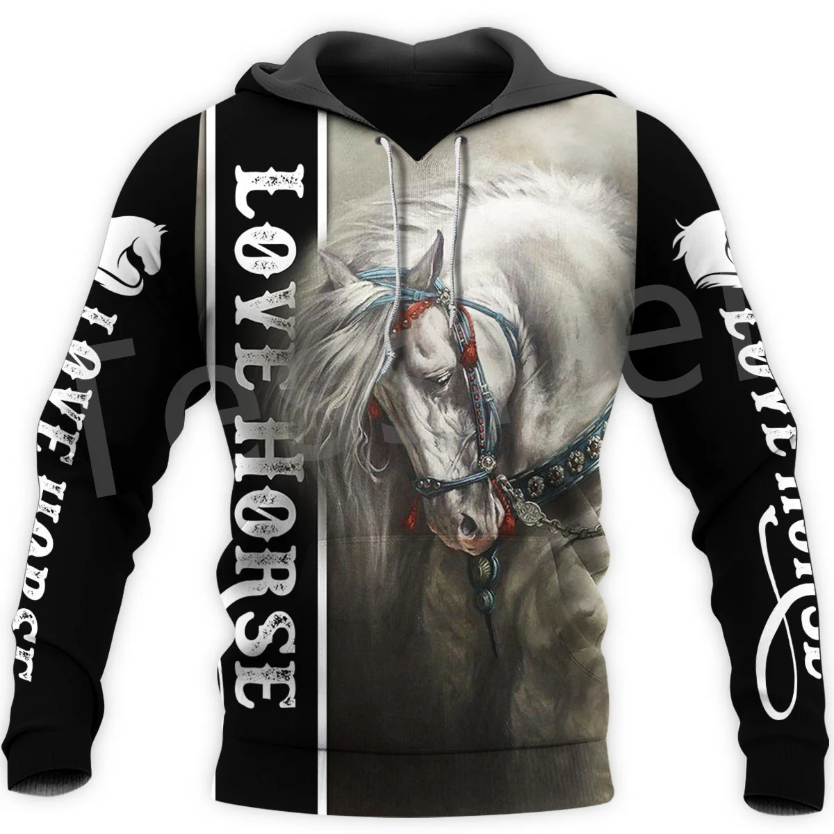 Tessffel Animal Love Horse Colorful Beautiful Pullover Tracksuit Long Sleeves 3DPrint Men/Women Harajuku Casual Funny Hoodies A2