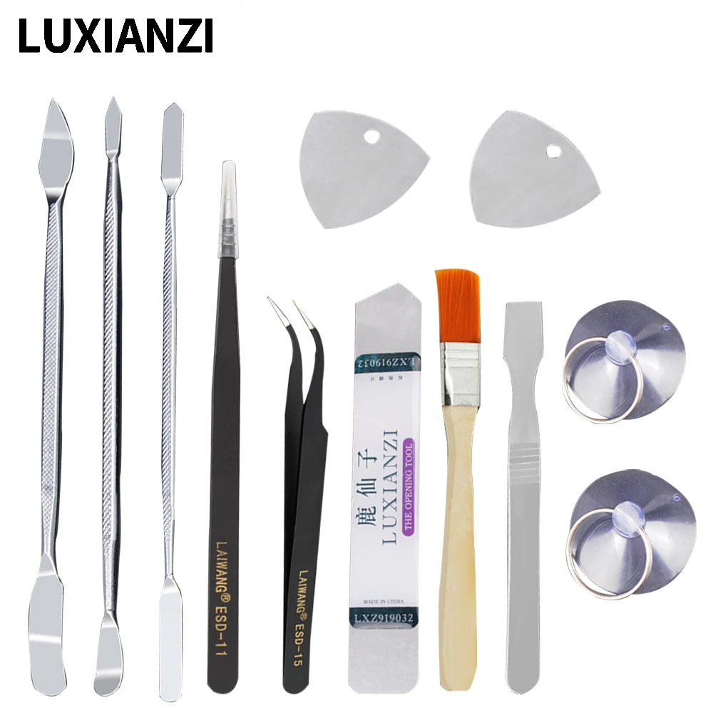 

LUXIANZI Mobile Phones Repair Opening Tools Set For iPhone iPad Laptop Computer Disassemble Crowbar Tweezers Hand Tool Kit Box