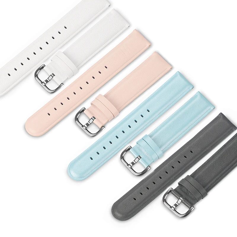 Correa de cuero genuino para reloj inteligente, accesorio deportivo de 20mm para samsung galaxy watch active 2, 40mm y 44mm