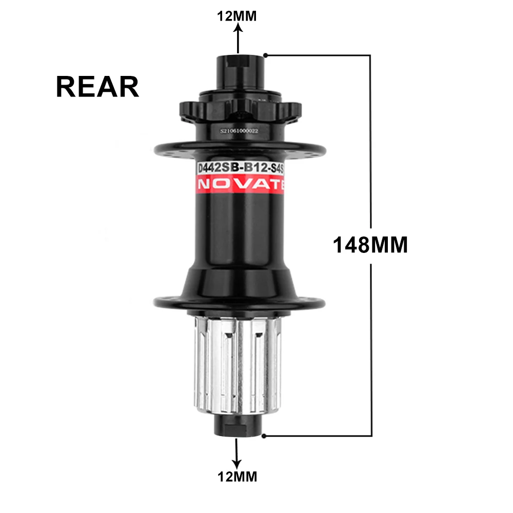 Novatec BOOST Hub D041SB/D442SB MTB Hub Bike Shaft Front 15X110mm/12X148mm Bicycle Hub 4 bearing Holes 32 for 8-9-10-11speed