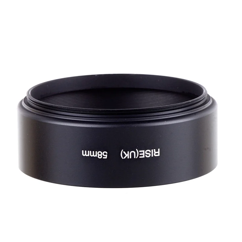 Capucha de lente de Metal estándar profesional, 58mm, para Canon, Nikon, Sony, Leica, Olympus, Pentax