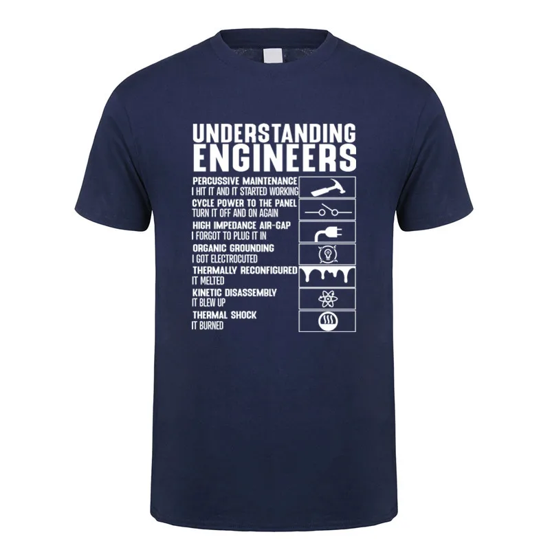 Understanding Engineers T Shirt Electrical Short Sleeve Casual Engineer Tops Tee JL-157