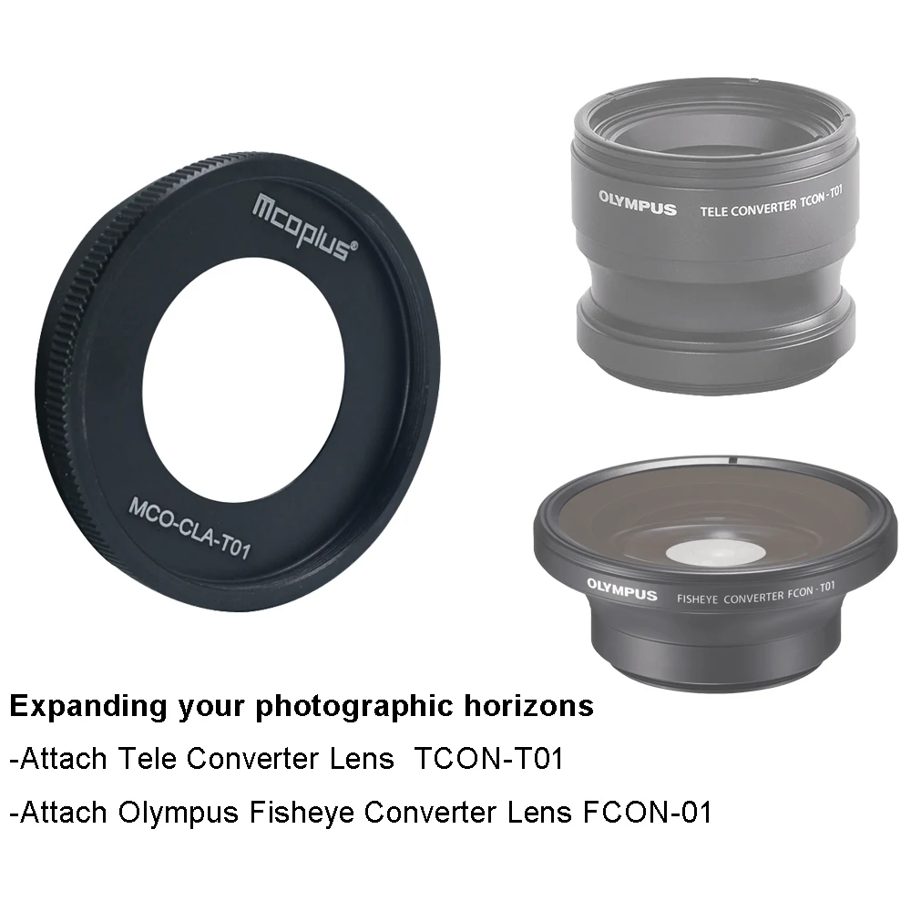 Mcoplus 40.5mm Thread Mount Lens Adapter Ring for Olympus TG-1 TG-2 TG-3 TG-4 TG-5 TG-6 Camera FCON-T01 TCON-T01 lens as CLA