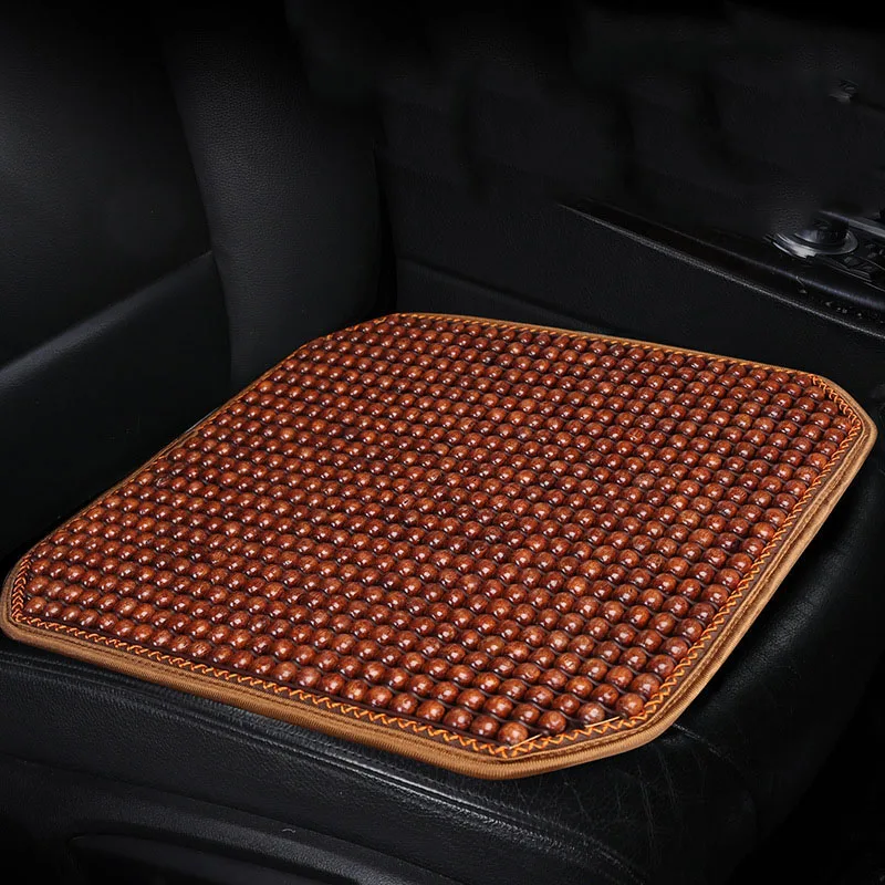 1 Piece Car Front Seat Cushions Cover 4 Styles Pure Natural Wood Beads Comfortable Non-slip Universal Car Seat Mat Protector Pad