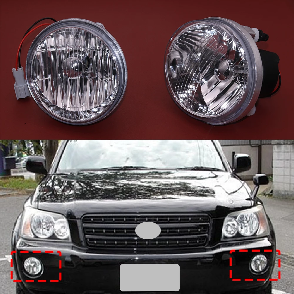 1Pc Auto Car Fog Light Fog Lamp Front Foglights Driving Light Fit For Toyota Highlander 2001 2002 2003 H3 12V 55W Accessories