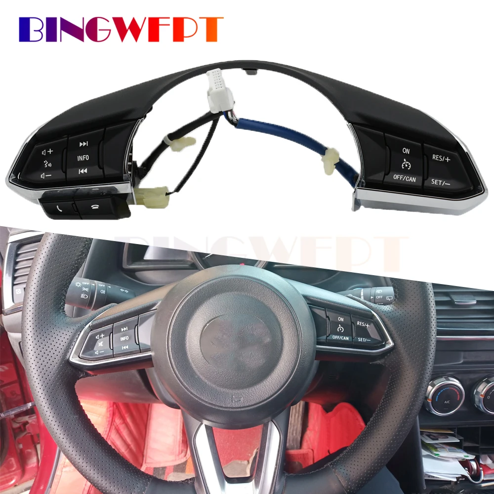 Audio Volume Bluetooth Cruise Control Switch Button MMultimedia Steering Wheel Switch  For Mazda 3 Axela Atenza Cx5 Cx-4 Cx-5