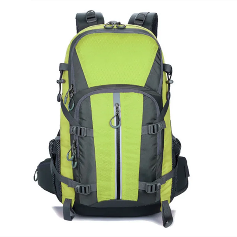 

Large Capacity Waterproof Nylon Fabric Bag Lightweight Hiking Mountaineering Backpack Reflective Stripes Sports Backpack