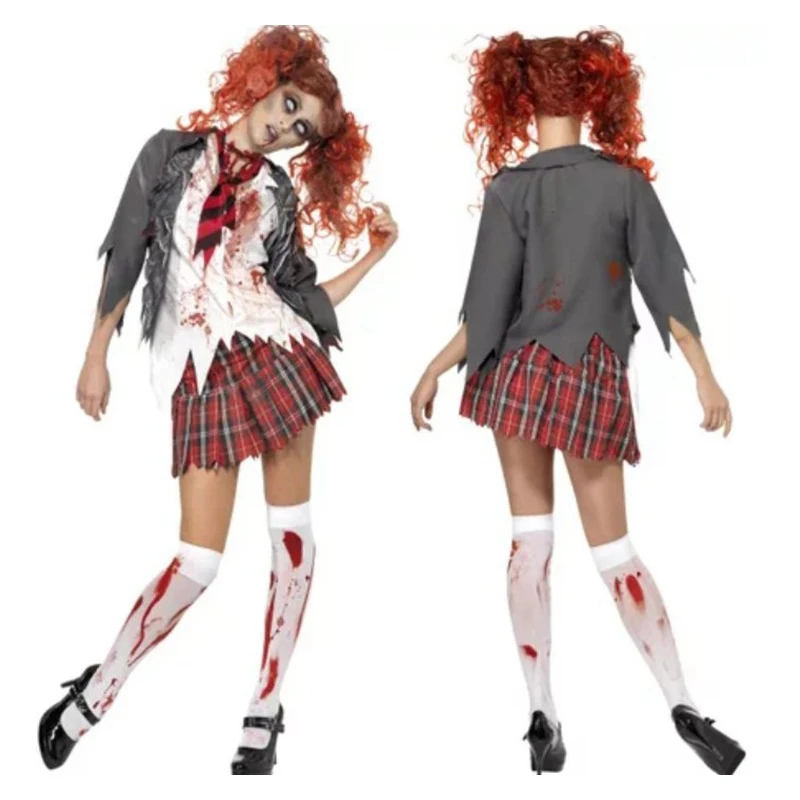 Factory Direct Supply Halloween Blood Socks Carnival Easter Zombie Skeleton Socks Bloody Mary Nurse Blood Socks Skeleton Socks