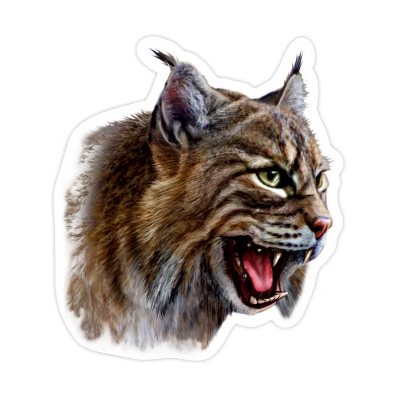 PVC-0185# Various Sizes Self-adhesive Decal Iberian lynx Car Sticker Waterproof Auto Decors on Bumper Rear Window