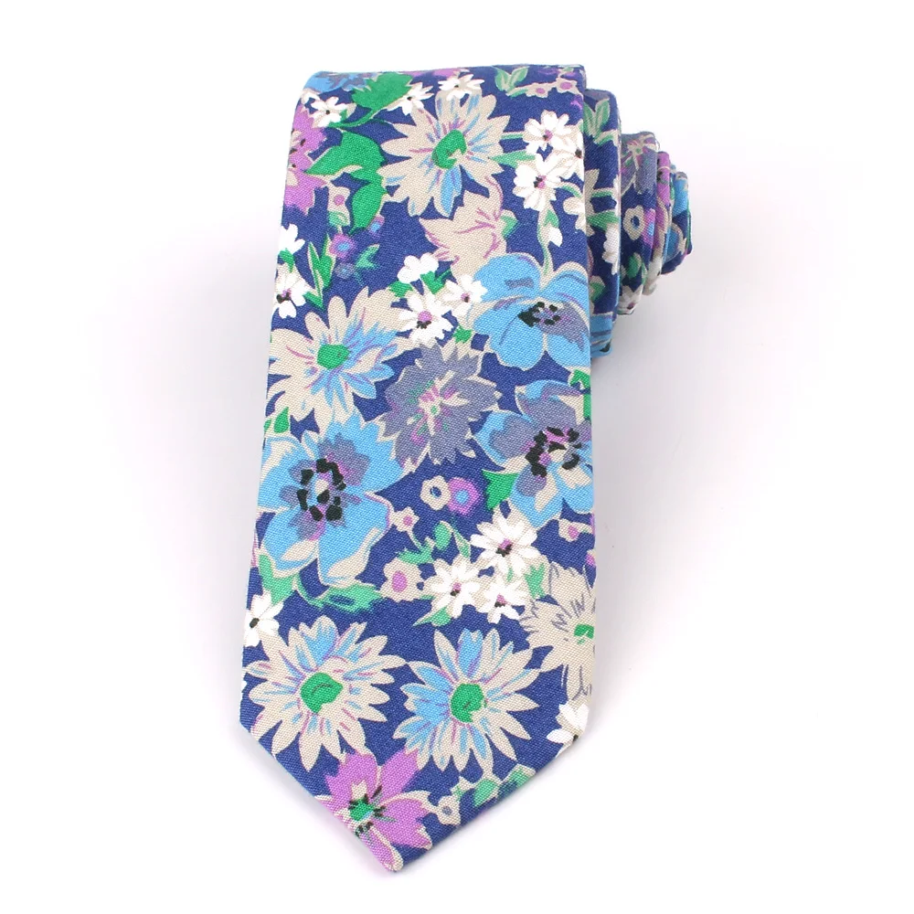 New Floral Neck Ties For Men Women Casual Cotton Tie Suits Skinny Tie For Wedding Business Slim Men Necktie Gravata Gifts