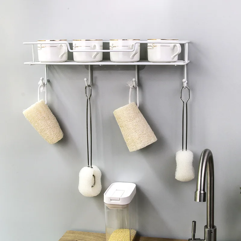 

Kitchen Storage Household Goods Kitchen Racks Wall-mounted Perforation-free Storage Artifacts Seasoning Supplies Rack Organizer