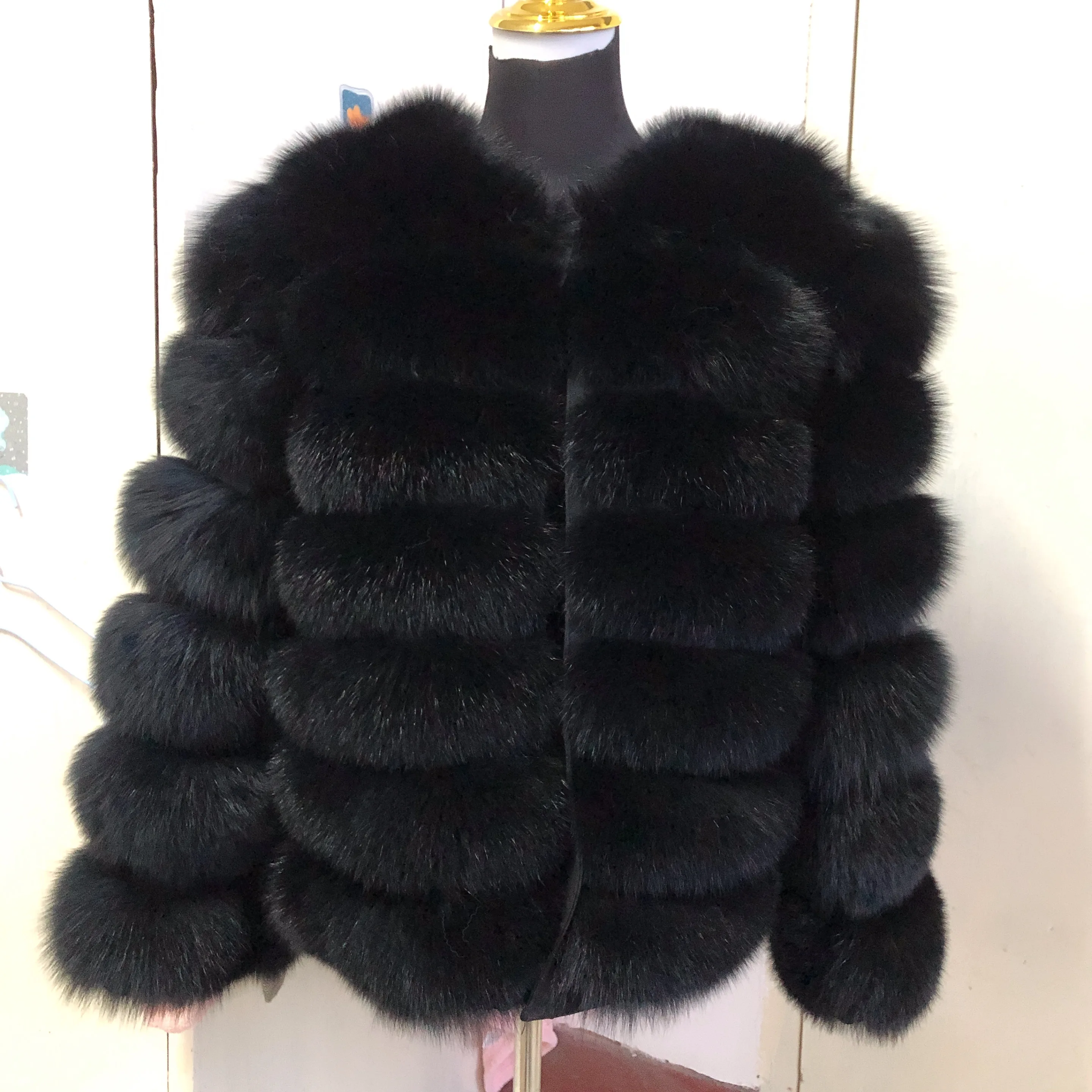 Natural Fox Fur Coat Women\'s Winter Warm Jacket Real Fur Coat 70cm Length High Quality Fur Coat fur gilet women womens fur coat